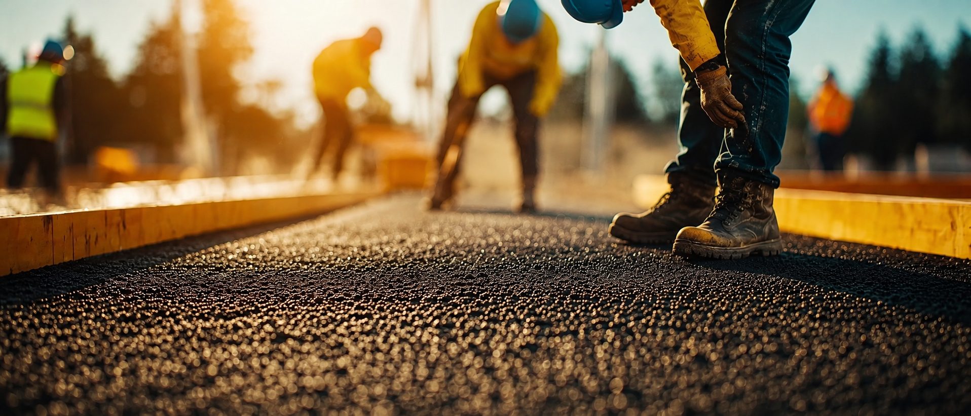 Equipo ZYZ trabajando en pavimentación asfáltica