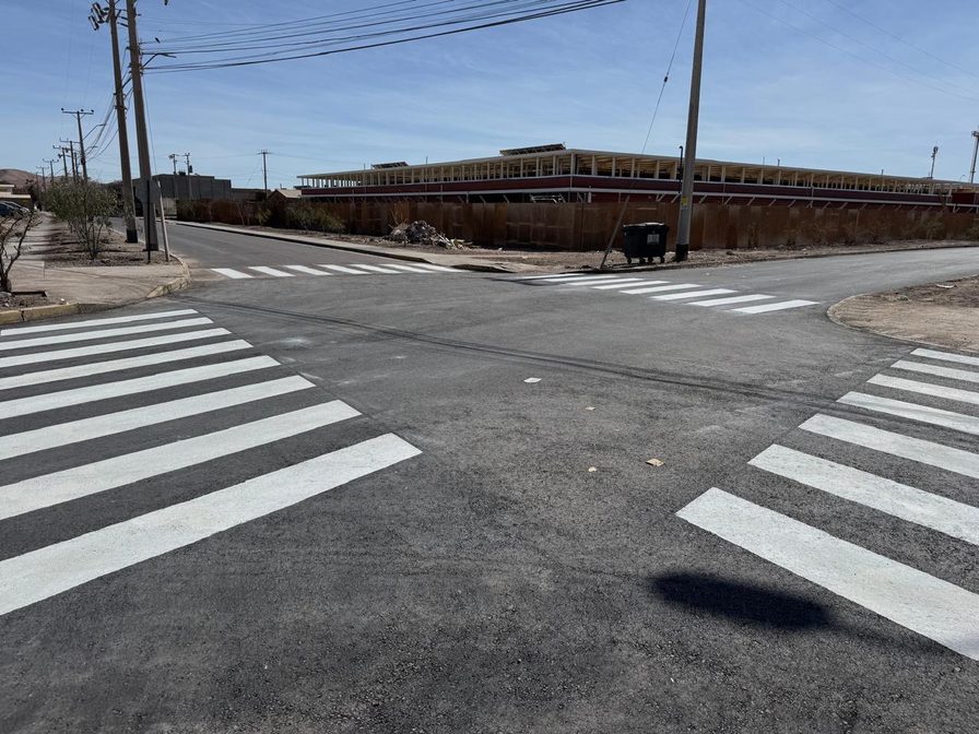 Pozo Almonte — cruce peatonal